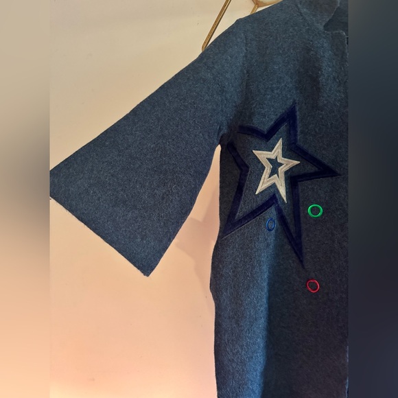 Designer Retro Chic one of a kind Velvet Wool coat size Medium - Picture 4 of 8